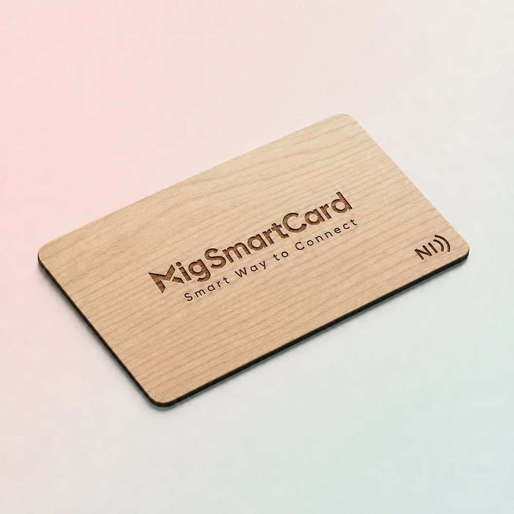 Premium Wood Grain NFC Card